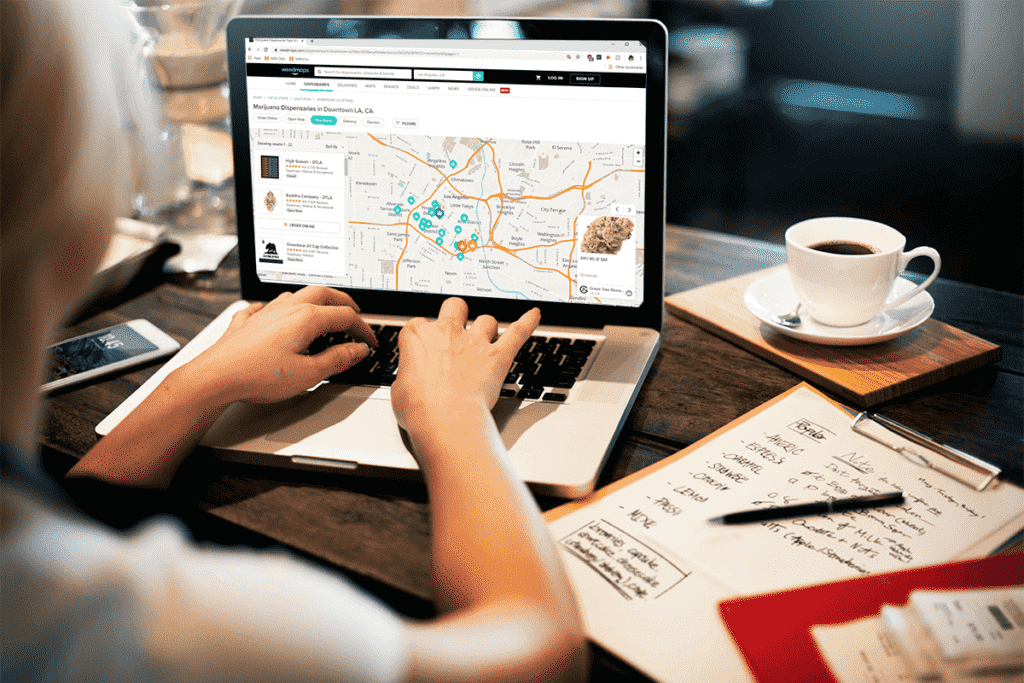 Weedmaps marijuana listings