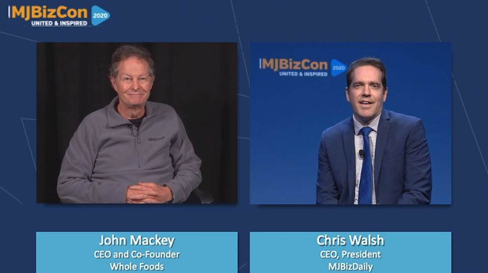 Whole Foods CEO John Mackey; MJBizCon 2020, Whole Foods CEO John Mackey at MJBizCon 2020 says strong, sustainable brands win