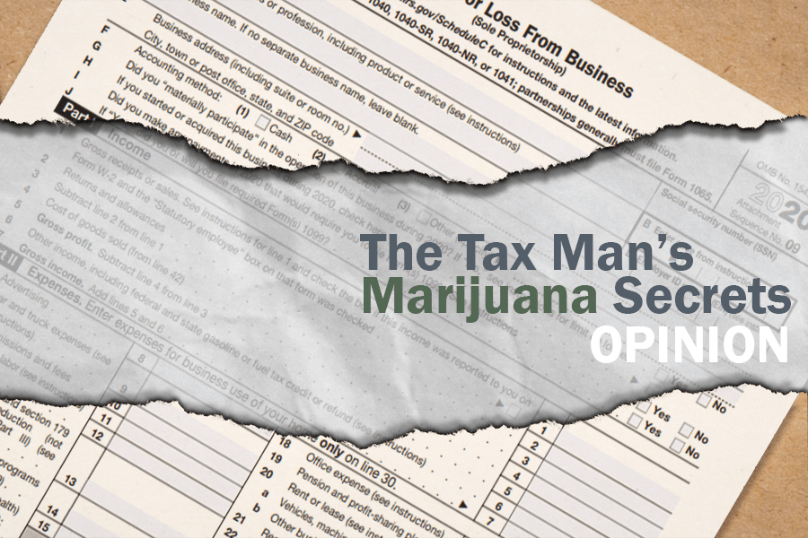 A logo image for The Tax Man's Marijuana Secrets