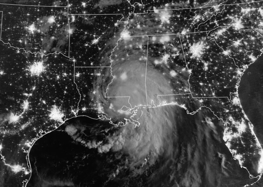 Satellite image of Hurricane Ida