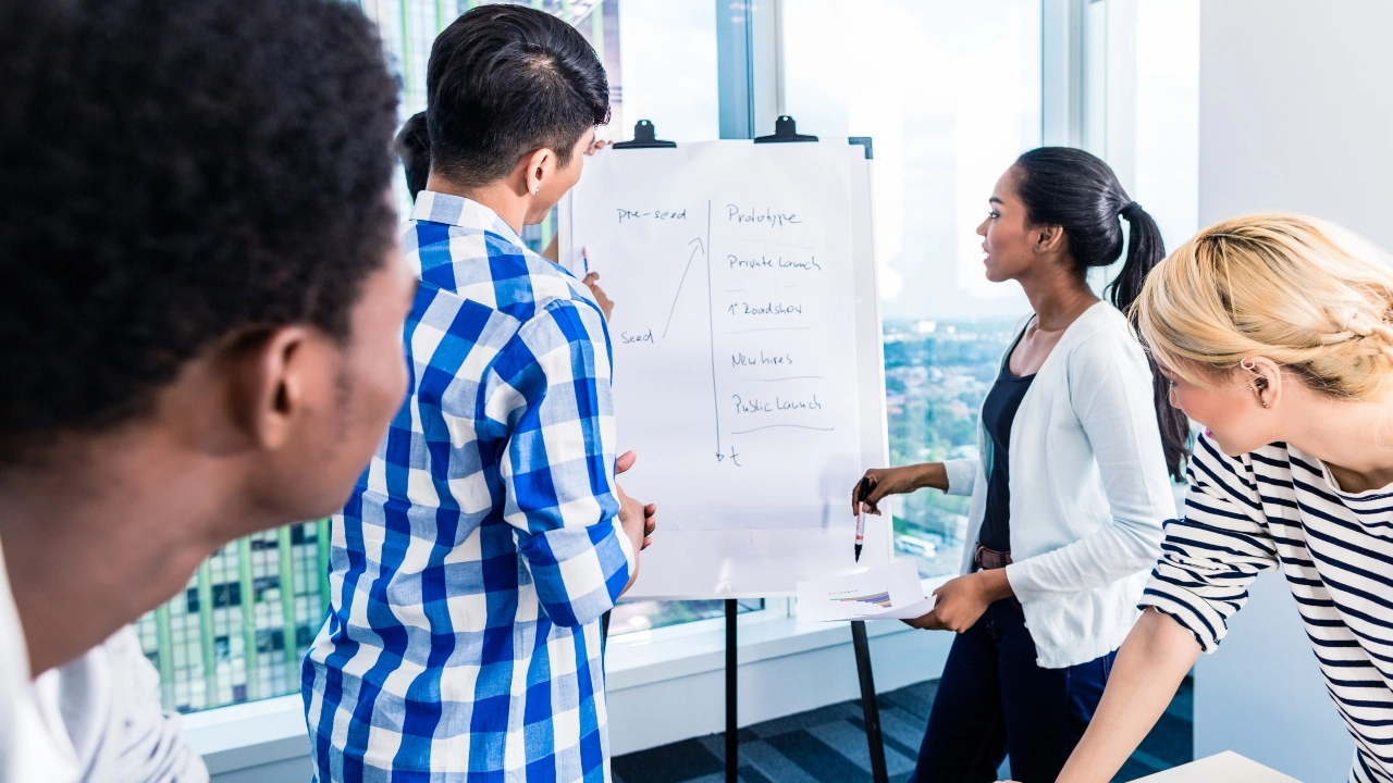 Image depicting an investor pitch
