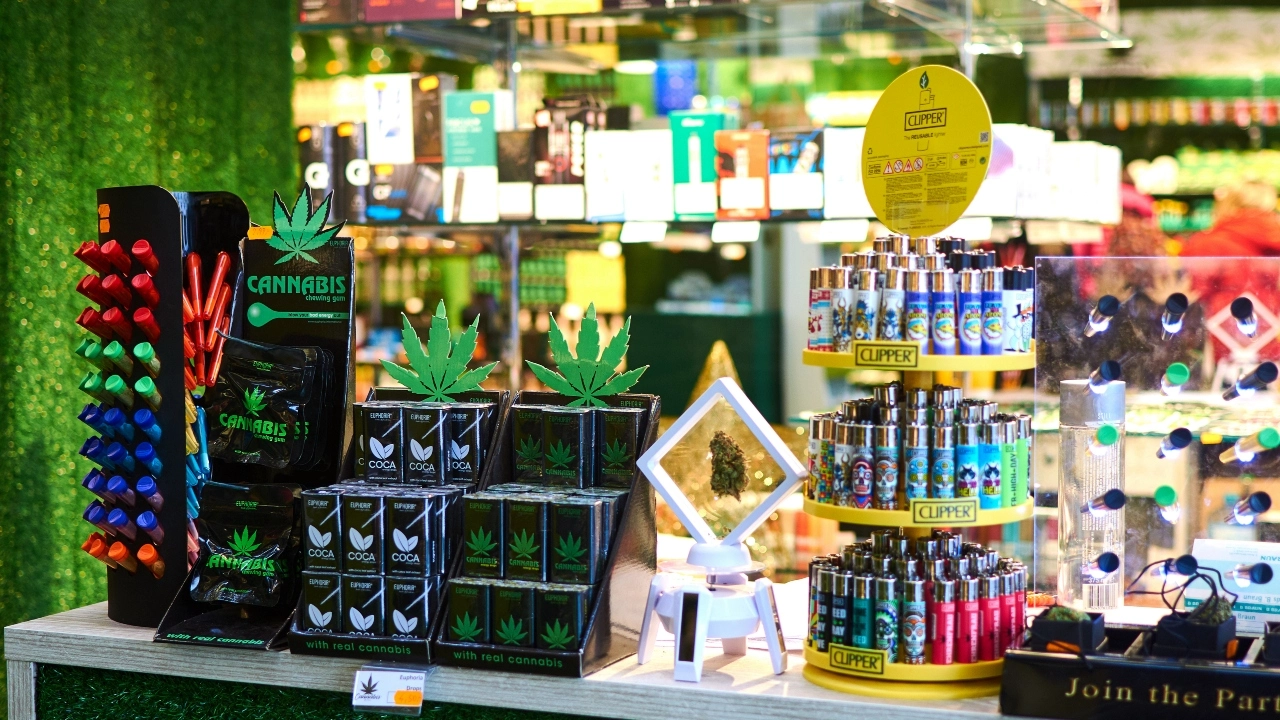 Image of cannabis product displays