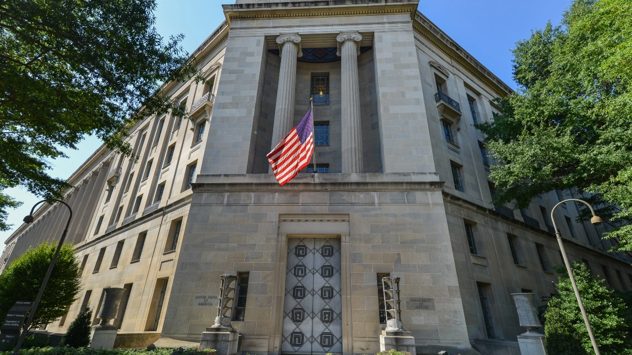 Image of the exterior of the U.S. Department of Justice headquarters