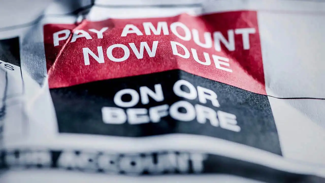Image of a notice that says: Pay Amount Now Due On or Before